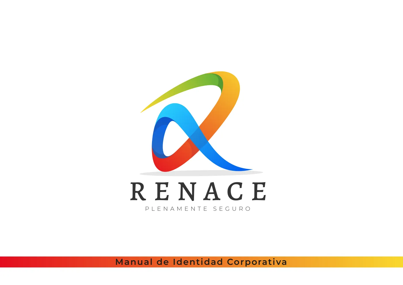 Manual de identidad corporativa de RENACE, página  1: Portada del manual de identidad corporativa